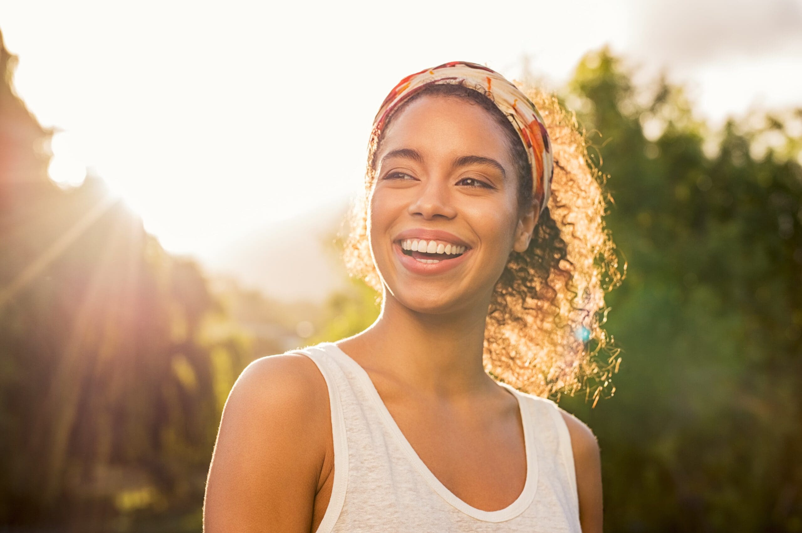 person enjoying renewed life after overcoming alcohol addiction