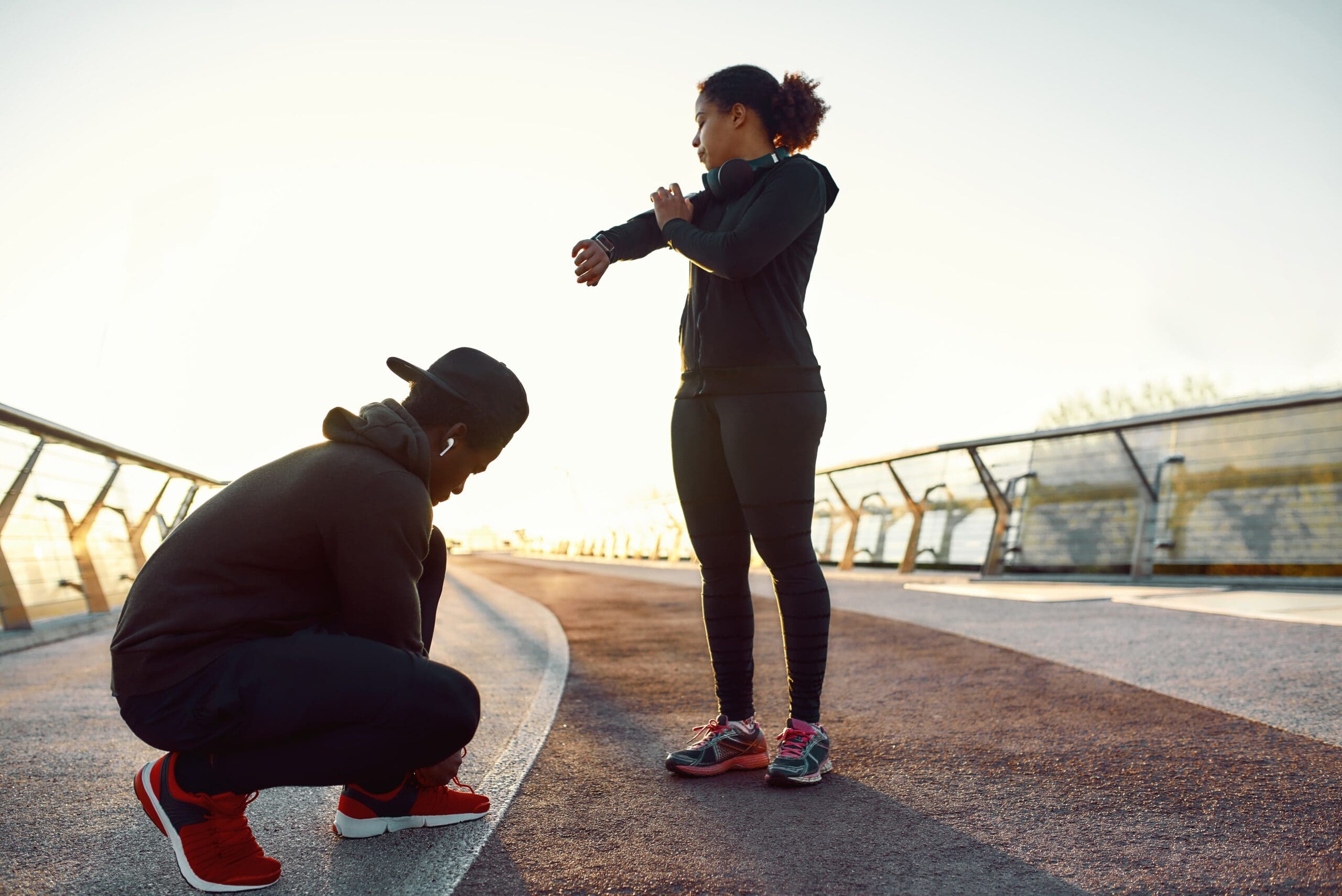 Runner preparing for morning exercise showing how exercise can help with addiction