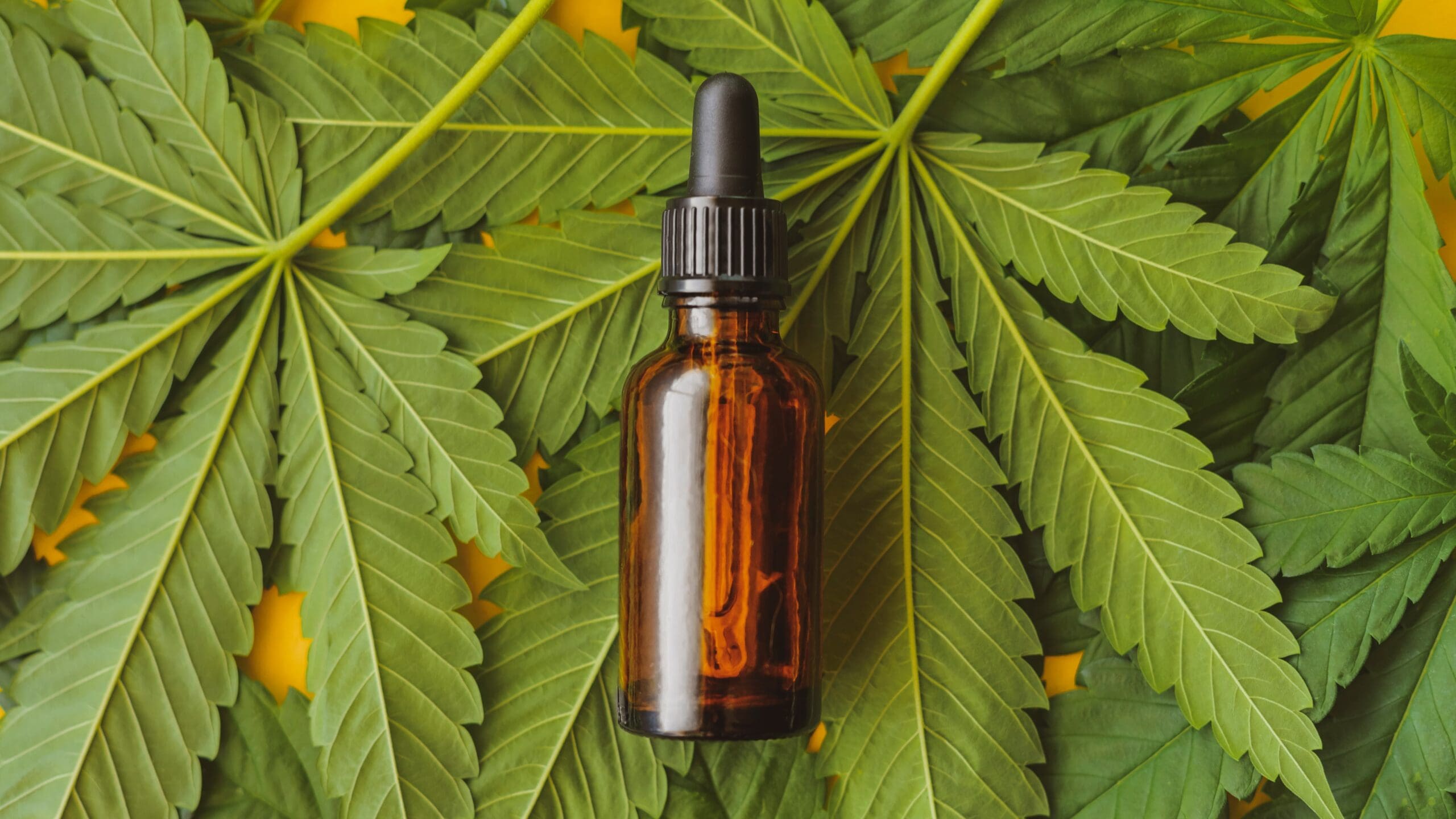 CBD and sobriety overview bottle on table