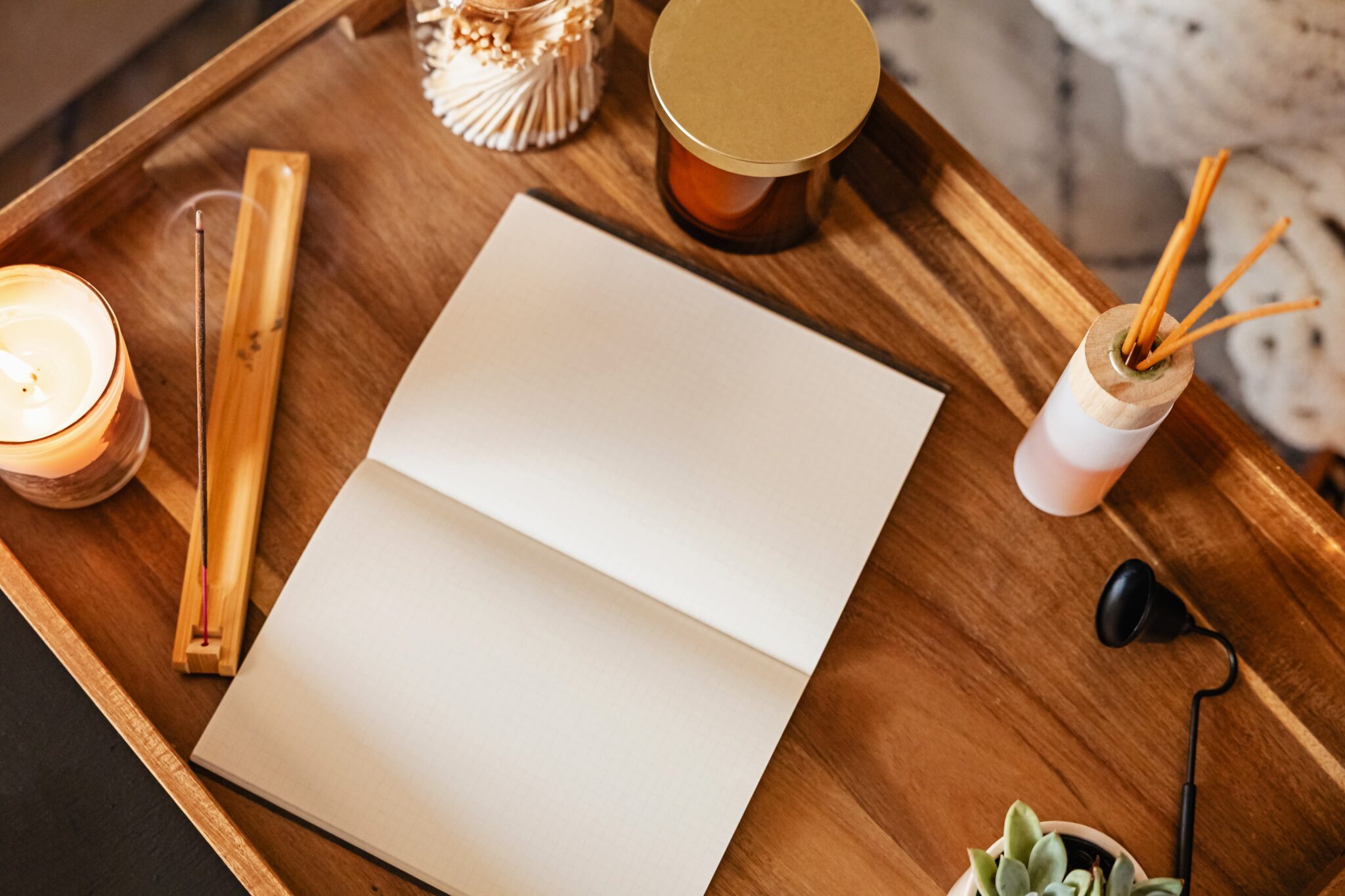 visual representation of building a recovery toolbox for difficult days with grounding objects.